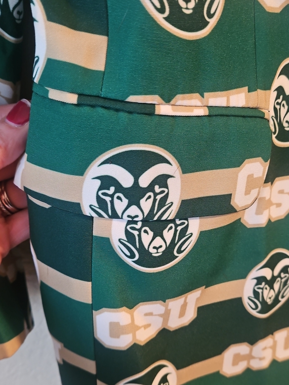 CSU CO STATE RAMS Printed Blazer for Men Size 38 Shinesty Blazer - Picture 2 of 8